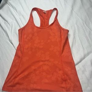 LUCY workout top tank top small orange peach s shirt